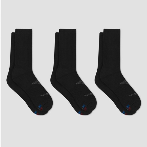 Hanes Premium Men's Cushioned Crew Socks 3pk - Black 6-12