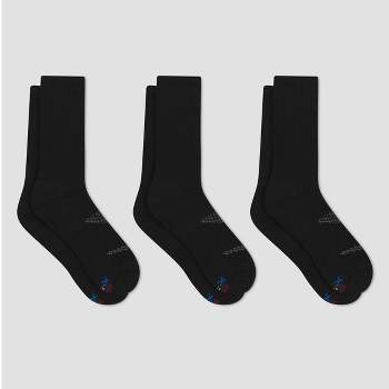 Men's Hanes Premium Performance Power Cool Crew Socks 3pk - Black 6-12