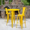 Flash Furniture Commercial Grade 30" Round Metal Indoor-Outdoor Bar Table Set with 2 Cafe Stools - 2 of 4