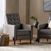 CAVINAS Mid-Century Modern Wingback Chair, Reclining Chair, Armchair with Footrest, Single Sofa Chair, Comfy Reading Chair for Bedroom, Living Room - 2 of 4
