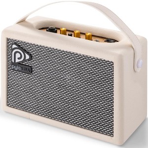 Pyle Portable Electronic Guitar Amplifier with 5'' HD Speaker, Volume, Bass, Treble Controls & Headphone Output – PGTAMPL232 - 1 of 4