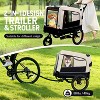 2-in-1 Bike Trailer & Push Cart for Pets - Detachable Bike Hitch & Push Handle Included,Non-Slip Floor, Internal Leash, Holds Up to 88 lbs - 2 of 4