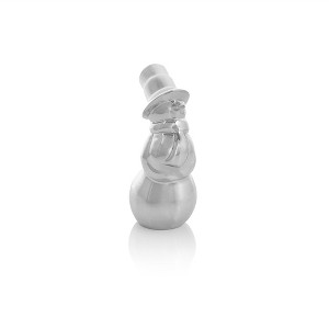 Nambé Holiday Collection Mini Snowman Figurine – Festive Christmas Accent for Tabletop or Mantel, Sculptural Seasonal Décor in Signature Alloy - 1 of 4
