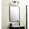 Elegant Lighting Soft corner metal rectangular mirror 24x32 inch in black - 3 of 4