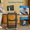 ECR4Kids AV Media Cart, Black - 4 of 4