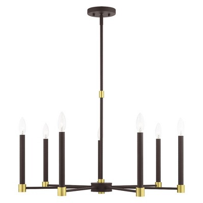 Livex Lighting Karlstad 7 - Light Chandelier in  Bronze/Satin Brass