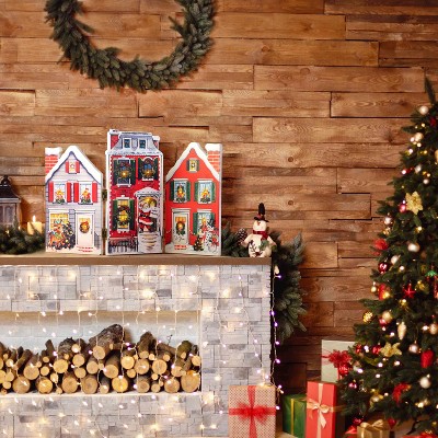Mr. Christmas 15" Illuminated Folding Village Scene with LED Lights