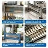 LunaLulinlk Dish Drying Rack, Large Stainless Steel Over The Sink 2 Tier Dish Rack with Cover for Kitchen (Black, Large 33.5" Length) - 4 of 4