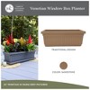 The HC Companies 24-Inch Venetian Window Planter Box with Drain Plug, Sandstone - 4 of 4