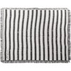 Manual Woodworkers and Weavers Nautical Wonder Throw – 46"W x 60"L, Black & White 2-Layer 100% Cotton Coastal Blanket - 2 of 3
