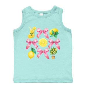 The Juniper Shop Coquette Lemonade Chart Toddler Tank - 2T - Seafoam - 1 of 4