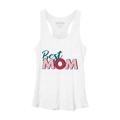 Women's Design By Humans Best Mom Heart Pattern By Semir Racerback Tank Top