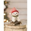 Bethany Lowe 5.0 Inch Down The Slopes Snowman Christmas Snow Tree Ornaments - 3 of 3