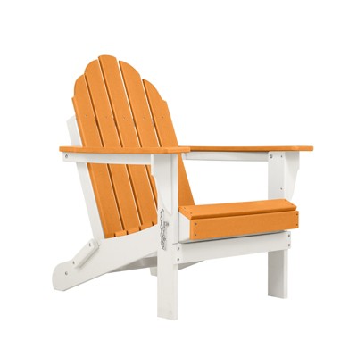 Aoodor HDPE Outdoor All-Weather Folding Adirondack Chair for Patio, Garden, Backyard, Deck Lawn Fire Pit 31.5'' (L) x 28.74'' (W) x 37'' (H)