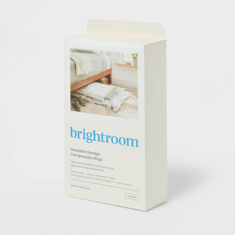 Jumbo 2pc Compression Bags Clear - Brightroom&#8482;, 1 of 5
