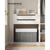SONGMICS Storage Basket with Lid, 27.7 Gallon (105L) Storage Bin, Woven Blanket Storage Basket with Handles, Foldable, Removable Liner, Metal Frame - 2 of 4