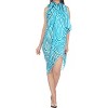 LA LEELA Women's Beachwear Summer Bikini Wraps Beach Wrap Sarong Skirt Swimsuit Swim Cover Ups for Swimwear Coverups Women One Size Blue,Animal Icon - 3 of 4