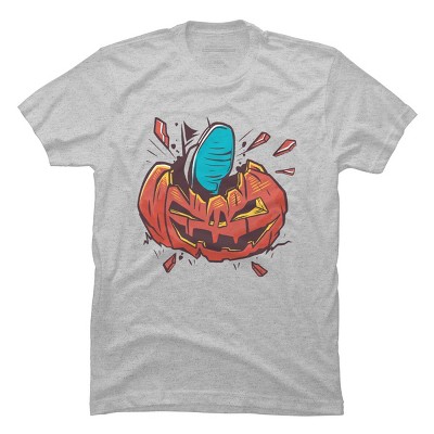 Men's Design By Humans Halloween smashed pumpkin By BlackBerry55 T-Shirt