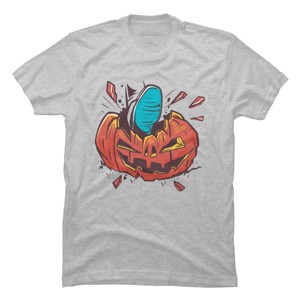 Men's Design By Humans Halloween smashed pumpkin By BlackBerry55 T-Shirt - 1 of 2