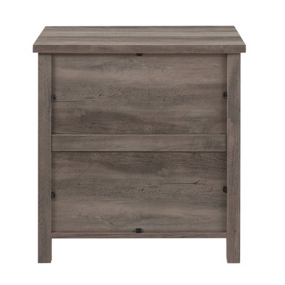 Gray Wash 25" 3 Drawer Farmhouse Nightstand