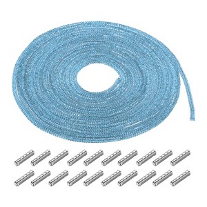 Unique Bargains Bling Rhinestone Tube Rope with Aglets for Sneakers Sweaters 0.2" x 16.4 ft Blue - 1 of 4