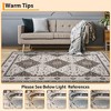 Machine Washable Area Rugs Vintage Printed Living Room Rugs with Non-Slip Backing, Soft Low Pile Floor Carpet - 2 of 4