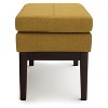NicBex Modern Double Cushion Small Ottoman Bench with Wooden Legs,Upholstered Shoe Bench for Living Room,Bedroom,Entryway - 3 of 4