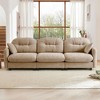 107" Beige Three-Seater Modular Sectional Couch Soft Chenille Fabric High-Density Foam High Quality Wooden Base for Living Rooms - 2 of 4