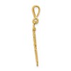 Black Bow Jewelry 14k Yellow Gold, Varsity Collection, Small D/C Pendant Number 78 - 2 of 4