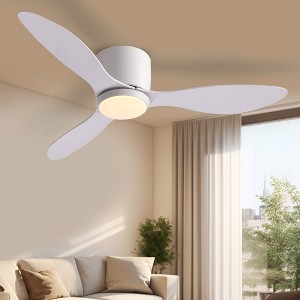 Modern White Ceiling Fan with Light - 35dB Quiet Reversible DC Motor, APP & Remote Control, 2000LM LED for Bedroom/Living Room/Patio - 1 of 4