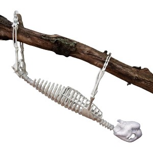 Halloween Giant Sloth Animal Skeleton (2Ft Long) Easy-to-Hang Limb Straps- Weather Resistant Yard/Tree Decoration w Movable Joints, Indoor/Outdoor Use - 1 of 4