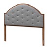 Baxton Studio Baxton Studio Madeline Fabric and Wood Headboard Gray/Walnut Brown - image 2 of 4