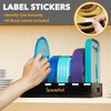 SpaceAid Bamboo Lid Organize with 5 Adjustable Dividers for Cabinets, Includes Blank  Labels (black) - 4 of 4