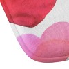 Amy Sia Heart Watercolor Memory Foam Bath Rug Red - Deny Designs: Abstract Design, Machine Washable, Microfiber Bath Mat - 3 of 4