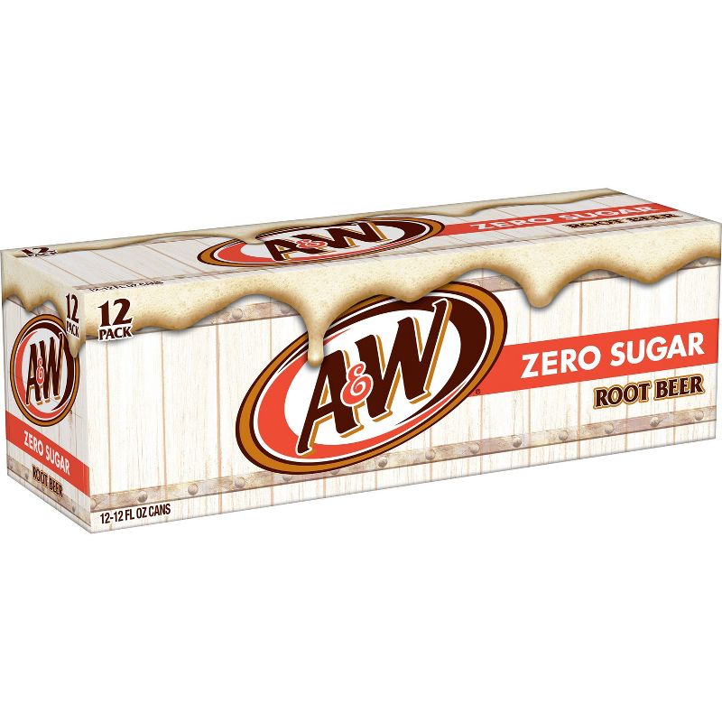 A&#38;W Root Beer Zero Sugar Soda - 12pk/12 fl oz Cans, 5 of 13