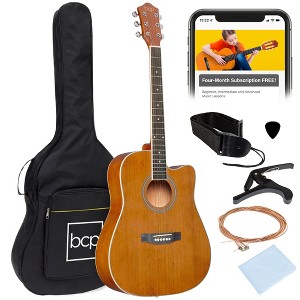 Best Choice Products 41in Full Size Beginner Acoustic Guitar Set with Case, Strap, Capo, Strings - 1 of 4