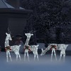 vidaXL Christmas Decoration Reindeer Family Christmas Lighting with LEDs Mesh - White 3 - 3 of 4