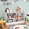 Costway Kids 2-shelf Bookcase 5-cube Wood Toy Storage Cabinet Organizer ...