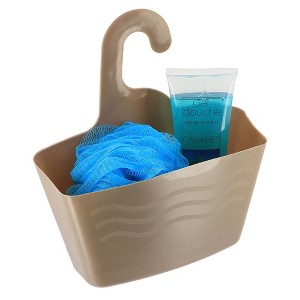 Evideco French Home Goods Hanging Shower Caddy Basket with Hook - Space-Saving Bathroom Organizer - Rustproof - 1 of 4