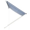 VidaXL Retractable Awning 78.7"x59.1" Blue and White - 3 of 4