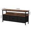 TV Stand with 3 Drawers, Compact Entertainment Center with Storage Solutions - 2 of 4