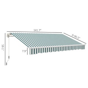 Resenkos Backyard Garden Canopy, Camping Canopy Screen Tent,Patio Awning Canopy Retractable Deck Door Outdoor Sun Shade Shelter - 1 of 4