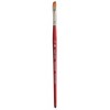 Princeton Velvetouch Angle Shader Brush, Synthetic Bristles, Short Handle Mixed Media Paintbrush, Scarlet, Size 1/4 inch, Pack of 3 - 2 of 4