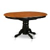 East West Furniture KET-BLK-TP Oval a Pedestal Oval Dining Table 42"x60" with 18" Butterfly Leaf - 2 of 4