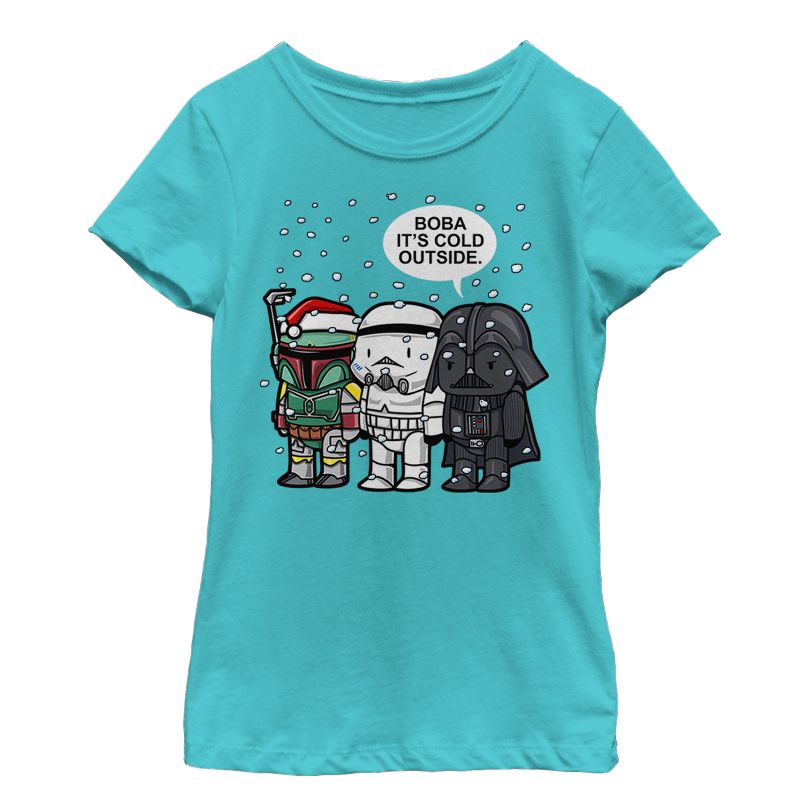 Girl's Star Wars Boba It's Cold Outside T-Shirt, 1 of 4
