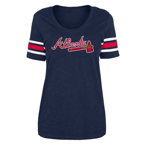 Mlb Atlanta Braves Women's Slub T-shirt : Target