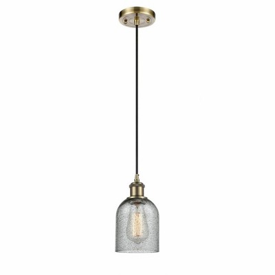 Caledonia - 1 Light Cord Hung Mini Pendant In Industrial Style-10 Inches Tall and 5 Inches Wide