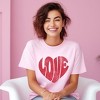 Simply Sage Market Women's Love Heart Short Sleeve Graphic Tee - 2 of 4