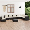 vidaXL Garden Lounge Set Black - 2 of 4