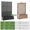 PexFix 72 in. H x 47 in. W Black Metal Rectangle Wall Planter Box with Trellis for Climbing Plants - 2 of 4